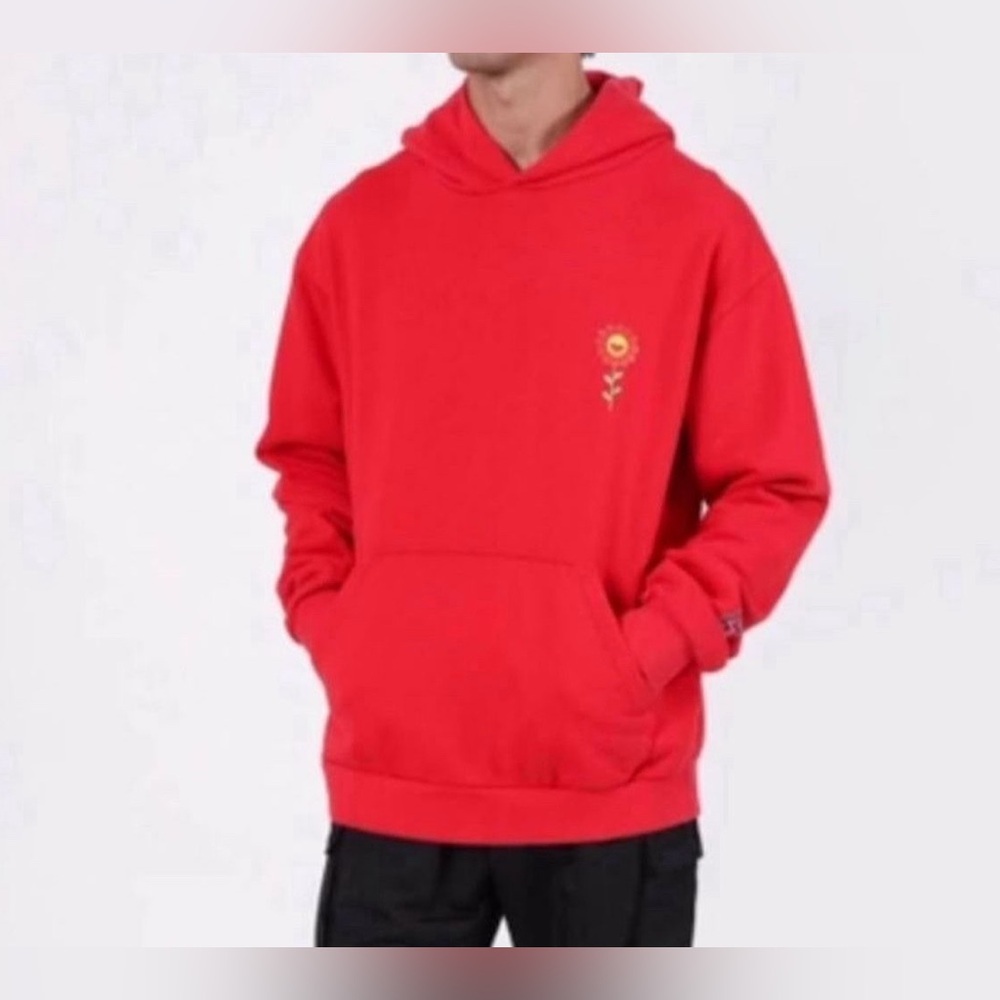 J BALVIN MORADO X TAKASHI MURAKAMI FLOWER HOODIE RED EXCLUSIVE Size Large